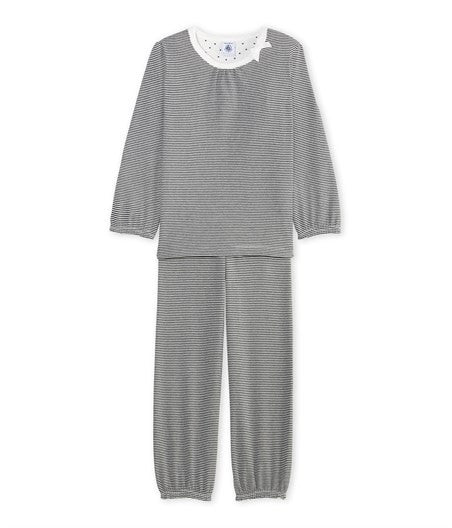 Petit Bateau Pyjama fille à rayures milleraies